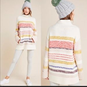 Anthropologie Elana Striped Tunic Sweater